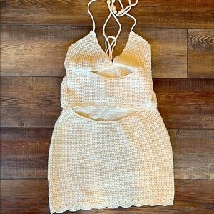 NWOT knitted crochet dress or swim cover